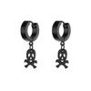 Moda Coreana Colgante de Calavera Redondo Acero de Titanio Punk Aretes Exclusivo Transfronterizo Wish Más Vendido Joyería para Mujer Puños para la Oreja