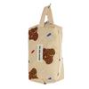 Bolsa de almacenamiento de caramelos suaves con forma de oso marrón, bolsa de cosméticos, bolsa de lavado de dibujos animados coreana, bolsa de mano acolchada portátil de viaje para niña