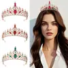 Coroa de Noiva Europeia e Americana Transfronteiriça Tiara Festa de Aniversário Faixa de Cabeça de Liga Pedras Strass Rainha Acessórios de Cabelo Coroa para Vestido de Casamento