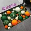 Alfombrilla absorbente de piso de tierra de diatomeas con estampado de guijarros 3D para baño y inodoro, alfombrilla para pies de secado rápido, alfombrilla antideslizante para entrada