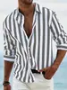Nova camisa casual slim-fit de manga longa respirável e não amassa, tamanho europeu, impressa em 3D, para Amazon transfronteiriça