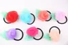 Anillo para el cabello de flor de tela de color caramelo, banda de cuero rosa, cuerda para el cabello, nuevo de Corea, hilo de seda, accesorios para el cabello al por mayor