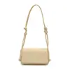 Bolsa Artesanal Tecida de Cor Sólida, Bolsa Quadrada Pequena Fashion e Tendência, Nova Bolsa de Ombro Versátil, Bolsa Transversal Compacta de Grande Capacidade para Mulheres