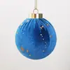 Adornos de bola de Navidad envueltos en terciopelo multicolor 6/8CM Decoración navideña bolas de Navidad de plástico decoraciones para árbol de Navidad