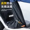Cubrezapatos impermeables antideslizantes para hombre, a prueba de lluvia, para mujer, gruesos, resistentes al desgaste, para exteriores, para montar, altos, portátiles, botas de lluvia al por mayor