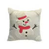 Nova Capa de Almofada de Pelúcia de Natal Árvore de Natal 3D Boneco de Neve Fronha Decoração de Sofá de Feriado (Enchimento da Almofada Não Incluído)