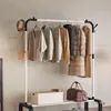 Secador de Ropa Plegable Simple de Pie para Balcón, Barra de Ropa para Dormitorio del Hogar, Colgador de Ropa Plegable