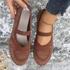 2024 novo transfronteiriço plus size plano baixo tecido mãe sapatos de um só tom Comércio exterior Lazer Trabalho slip-on sapatos de um só tom para mulheres
