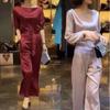 9502 Da Ai Mei Yi Yuan Verão 2026 Novo Estilo Europeu Slim Fit Top Cintura Alta Amarração Calça Wide Leg para Mulheres