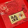 Feliz Año del Caballo Recién Casados Lámina de Oro Billete Conmemorativo Oro Puro 999 Billete de Oro Sobre Rojo Evento de Tráfico Regalo de Oro