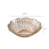 Prato de Frutas PET Altamente Atraente com Padrão de Diamante para Sala de Estar em Casa, Bandeja para Lanches e Frutas Secas, Prato de Frutas Transparente de Luxo Leve, Prato Criativo para Apresentação