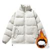 Descuento de Temporada Baja Invierno Gamuza Color Sólido Marca de Moda Chaqueta Abrigo de Algodón para Hombre Nuevo Polar Engrosado Cálido para Hombre