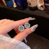 Pendientes Exquisitos de Estilo Coreano Populares de Alta Resistencia con Microincrustaciones de Circonita para Mujer, Pendientes de Lujo Ligero de Nicho de Gama Alta, Accesorios para Orejas de Celebridad de Internet