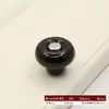 Manija de Puerta de Gabinete Rústica Transfronteriza, Manija de Cerámica Hecha a Mano, Pomo de Bola de Cobre, Manija Redonda de Agujero Único para Muebles de Gabinete, Armario, Cajón