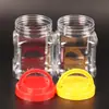 Botella de miel grado alimenticio 2kg botella de plástico PET engrosada frasco de almacenamiento de boca ancha frasco transparente botella de empaque para frutas secas