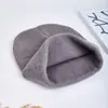 Gorro de Lana Azul de Dibujos Animados de Moda, Gorro de Punto para Otoño e Invierno, Gorro Negro Cálido Bordado para Estudiantes, Unisex