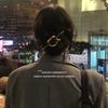 Horquilla de metal estilo coreano para mujer, estilo frío, con tiradores de pelo de una sola palabra, accesorios para el cabello con artefactos para recogidos que combinan con todo.