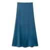 Ropa Europea y Americana Transfronteriza Aliexpress Popular Casual Versátil Falda Midi de Satén de Seda