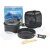 Juego de Ollas Portátil para Picnic al Aire Libre para 1-2 Personas, Juego de Ollas Combinado Portátil Ds200, Utensilios de Cocina para Acampar