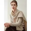 Bufanda 100% cachemira pura, calentador de cuello cálido de invierno, unisex, color liso, protector de cuello rectangular simple, chal pequeño
