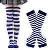 Calcetines navideños, calcetines de vestir, Halloween, accesorios de cosplay, calcetines altos, calcetines de rayas para Acción de Gracias, guantes, calcetines, traje.