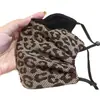 Nova Máscara da Moda Espessa para Outono e Inverno com Estampa de Leopardo, Quente e Forrada com Lã, Respirável, Máscara de Proteção para os Olhos à Prova de Vento e Frio para Adultos