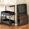 Estantería de Almacenamiento con Carrito Pequeño de Segunda Mano, Organizador de Snacks de Pie, Estantería Plegable, Mesita de Noche, Mesa Lateral para Sofá, Mesa de Centro