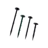 Estacas de plástico personalizadas para jardín exterior, huerto, invernadero, estacas de plástico negro dentadas para fijar tela de control de malezas