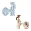 Molde de Resina DIY para Placa de Mãe, Decoração de Placa de Mulher Grávida, Molde de Silicone para Vendas Transfronteiriças