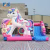 Cama elástica inflable de unicornio para niños con tobogán, cama saltarina, juguete travieso, venta directa de fábrica, equipo de entretenimiento