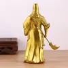 Estatueta de Guan Guan Er Ye de Cobre para Decoração de Casa, Estátua de Guan Yu para Sala de Estar, Empresa, Loja e Decoração de Cerimônia de Inauguração