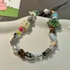 Isla de Cachorros Árbol de Coco Lanyard CCD Funda de Teléfono Colgante Polaroid Accesorio Antiperdida Hecho a Mano con Cuentas Estilo Nuevo