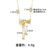 Collar Retro Vietnamita de Oro Arena Moda Flor Hueca Perla Borla Gota de Agua Cadena para Clavícula Joyería Duradera para Mujer