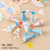 Chapéu Mini com Laço Estilo Coreano Decoração de Bolo Ornamento Pom-Pom Chapéu de Aniversário Decoração de Mesa de Confeitaria