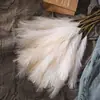 Manualidades y Decoraciones de Boda: Hierba de Pampa de 4 Ramas del Fabricante, Flores Artificiales Estilo Ins para Decoración del Hogar, Flores Falsas al por Mayor Transfronterizas