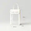 Bolsa colgante para almacenamiento de papel higiénico de baño sin taladro, bolsa de almacenamiento de pared multifuncional transparente impermeable montada en la pared, venta al por mayor del fabricante