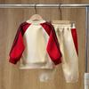 Conjunto de Otoño para Niñas 2026 Nueva Moda Infantil Elegante Sudadera con Bloques de Color para Niños Mayores