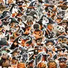50 Pegatinas de Animales de Halloween Caricatura Disfrazados Cabeza de Calabaza Paquete de Pegatinas para Diario DIY Decoración de Guitarra Pegatina