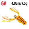 Lanzamiento lejano de hierba pesada para golpear Black Frog Lei Qiang señuelo falso golpea el agua para atraer peces rana 4cm/7.5g rana moteada modificada