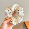 Elástico de cabelo de renda xadrez estilo coreano para mulheres, novo modelo 2026, acessório de cabelo estilo ins para coque grande