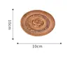 Tapete Térmico Doméstico Trançado de Rattan, Tapete Anti-Queimadura para Panela, Tapete para Tigela, Tapete para Mesa de Jantar Resistente a Altas Temperaturas, Tapete Resistente ao Calor para Prato, Porta-Copo, Suporte para Bule