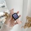 Para Apple s8 relógio applewatch s7 imitação de resina cerâmica três contas pc cor sólida iWatch se pulseira