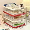 Organizador de escritorio para libros y documentos de estudiantes y niños, estante de almacenamiento multicapa A4 para escritorio, herramienta esencial para estación de trabajo de oficina