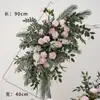 Flores Decorativas de Guia de Estrada Grandes Novas Celebração de Casamento Leide Zhu Placa Decorativa Flores de Seda Arte Floral Decoração de Banquete de Noivado