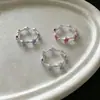 Anillo de estrella de esmalte de estilo dulce y fresco para mujer, nuevo anillo fino pentagrama tricolor versátil, anillo abierto ajustable para uso diario para mujer