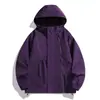 Chaqueta impermeable y cortavientos para exteriores de ajuste holgado con capucha para mujer, ropa de talla grande para mujer, chaqueta para hombre