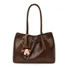 Bolso de Hombro Casual Versátil con Textura para Mujer 2026 Otoño Nuevo Estilo Moderno Gran Capacidad Retro Bolso de Hombro Único