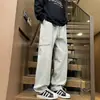 Pantalones Casuales para Hombre Otoño 2026, Pierna Recta Holgada Cintura Elástica Pierna Ancha Pantalones Largos, Ropa de Trabajo de Moda para Hombre