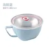 Tazón de Acero Inoxidable para Fideos Instantáneos con Conejo y Tapa Set de Tazón y Palillos Estilo Coreano Caja de Almuerzo para Dormitorio Hogar Estudiante Tazón Grande para Sopa