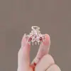 Accesorio Coreano y Japonés Nuevo Estilo Lazo de Cristal para el Cabello Pinza Pequeña Pinza de Garra Mini Pinza para Flequillo Lateral Pinza para Flequillo de la Frente para Mujeres en Estilo Tradicional